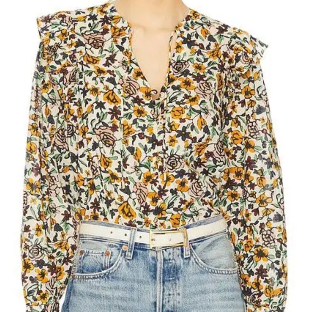 CLEOBELLA  Malin Floral  Blouse Organic Cotton NWT Size XS